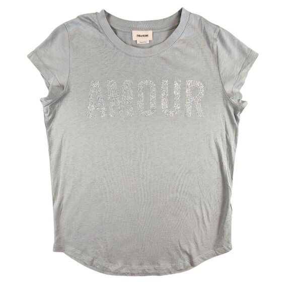Zadig & Voltaire Light Gray Amour Tee - Picture 1 of 9